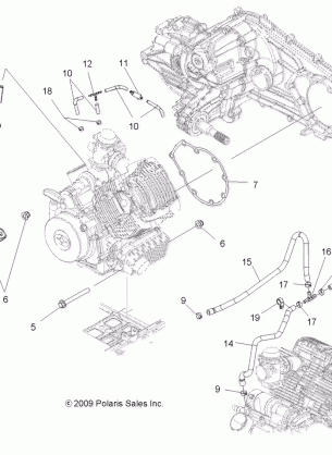 ENGINE MOUNTING - A10LH27AX / AZ (49ATVENGINEMTG10HAWK)