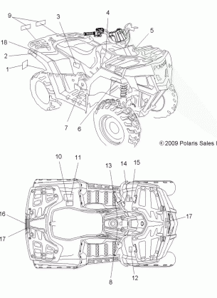 BODY DECALS - A10LH27AX / AZ (49ATVDECAL10SP300)