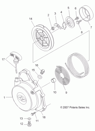 ENGINE RECOIL STARTER - A10LH27AX / AZ (49ATVRECOIL08SP300)