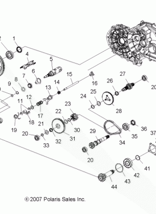 DRIVE TRAIN MAIN GEARCASE INTERNALS - A10LH27AX / AZ (49ATVTRANSINTL08SP300)