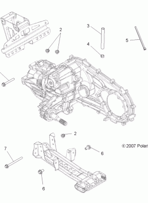 DRIVE TRAIN MAIN GEARCASE MOUNTING - A10LH27AX / AZ (49ATVGEARCASEMTG08SP300)