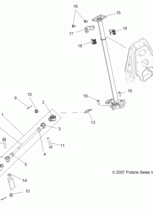 STEERING STEERING POST ASM. - A10LH27AX / AZ (49ATVSTEERING08SP300)