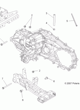 DRIVE TRAIN MAIN GEARCASE MOUNTING - A10LH46AX / AZ (49ATVGEARCASEMTG08SP4)