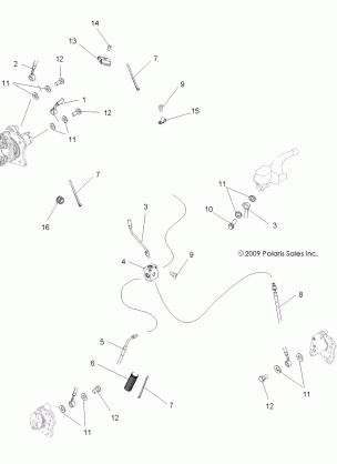 BRAKES BRAKE LINES - A10MH50AJ / AX / AZ (49ATVBRAKELINE10SP500)