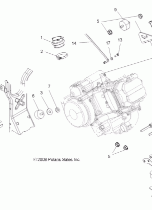 ENGINE MOUNTING - A10MH50AJ / AX / AZ (49ATVENGINEMTG10SP500)