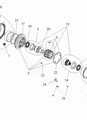 DRIVE TRAIN FRONT GEARCASE (Built 11 / 01 / 09 and Before) - A10MH50AJ / AX / AZ (49ATVGEARCASE1332772)