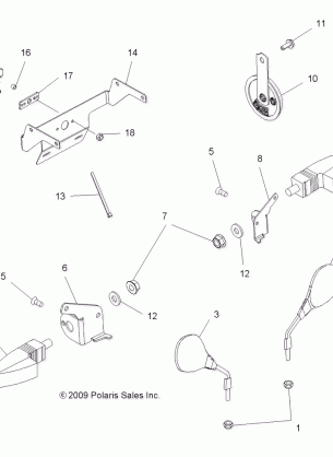 ELECTRICAL TURN SIGNALS / MIRRORS / HORN - A10MH50FX / FF (49ATVTURNSIG10SP500I)