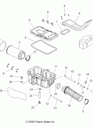 ENGINE AIR INTAKE SYSTEM - A10MH50FX / FF (49ATVAIRBOX08SP500)