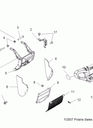 BODY FRONT BUMPER and MOUNTING - A10MH50AJ / AX / AZ (49ATVBUMPER08SP500)