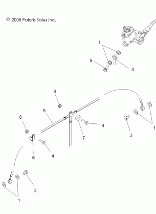 BRAKES FRONT BRAKE LINES - A10MH50FX / FF (49ATVBRAKELINE09SP500TR)