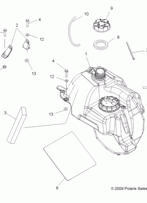 BODY FUEL TANK ASM. - A10DH50AX / AZ (49ATVFUEL10SP500TRG)