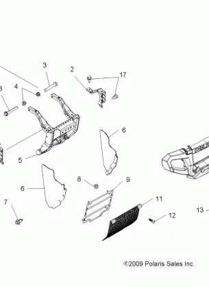 BODY FRONT BUMPER and MOUNTING - A10MH50FX / FF (49ATVBUMPER10SP500I)