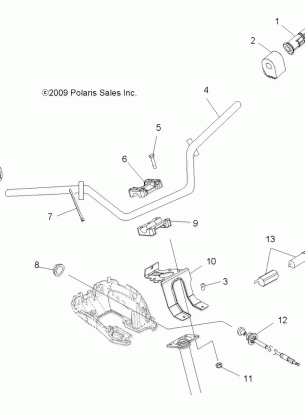 STEERING HANDLEBAR and CONTROLS - A10MH50FX / FF (49ATVHANDLEBAR10SP500I)