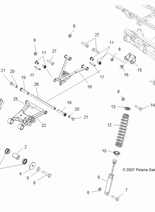 SUSPENSION REAR - A10MH50FX / FF (49ATVSUSPRR08SP500)