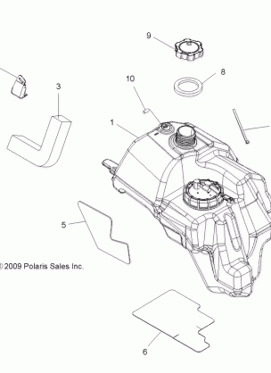 BODY FUEL TANK ASM. - A10MH50FX / FF (49ATVFUEL10SP500I)