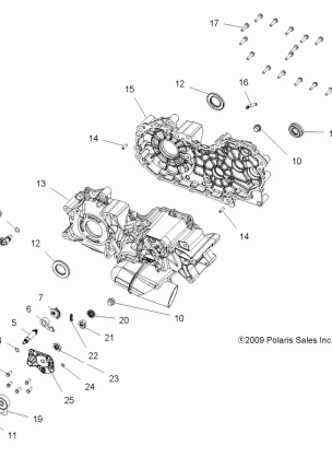 DRIVE TRAIN MAIN GEARCASE - A10DH50AX / AZ (49ATVGEARCASE10SP500TRG)