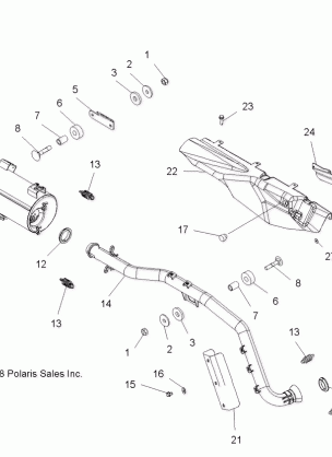 ENGINE EXHAUST - A10MN50ET (49ATVEXHAUST09SP500TR)