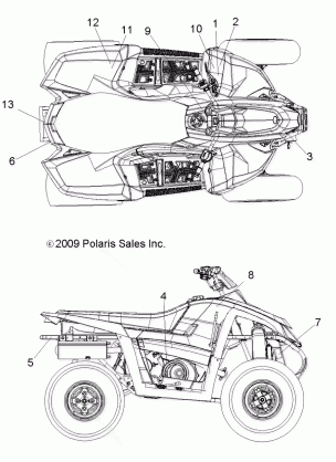 BODY DECALS - A10NA32AA (49ATVDECAL10TBLZR)