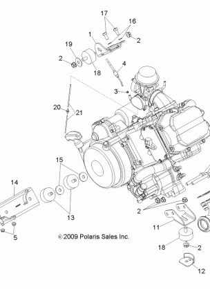 ENGINE MOUNTING - A10NG50AA (49ATVENGINEMTG10SCRAM)