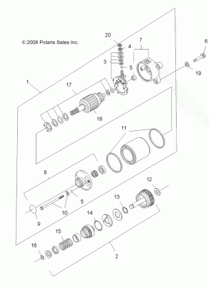 ENGINE STARTING MOTOR - A10NA32FA (49ATVSTARTER09TB)