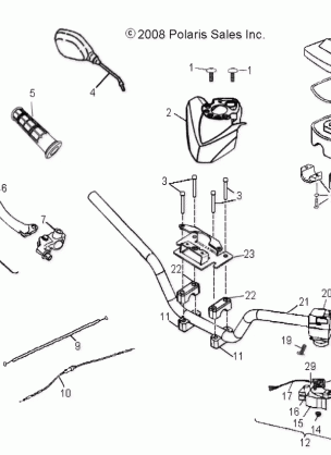 STEERING HANDLEBAR - A10PB20EB (49ATVHANDLEBAR09PHXQD)