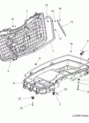 BODY FRONT CARGO BOX (Built 9 / 01 / 09 and After) - A10TN55AL / AX (49ATVBOX10SPXP850)