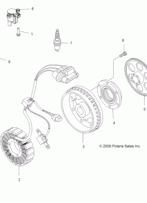 ELECTRICAL IGNITION SYSTEM - A10TN55AL / AX (49ATVMAGNETO09SPXP550)