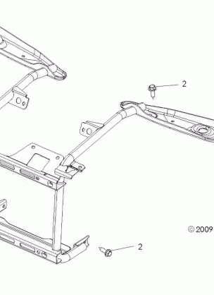 BODY FRONT RACK MOUNTING - A10TN55AL / AX (49ATVRACKMTG10SPXPX2550)