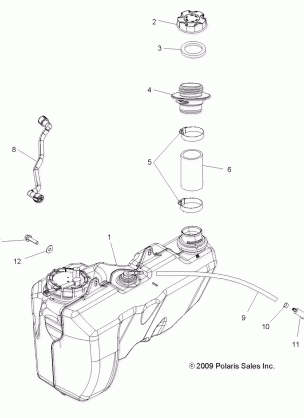 BODY FUEL TANK - A10TN55AL / AX (49ATVFUEL10SP550X2)