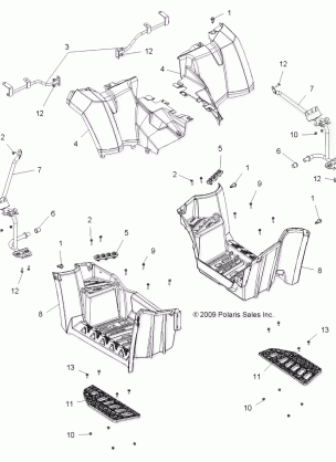 BODY REAR CAB and FOOTWELL - A10TN55AL / AX (49ATVFOOTWELL10SP550X2)