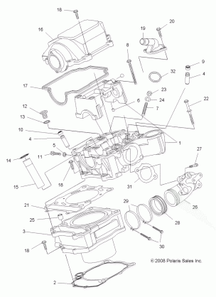 ENGINE CYLINDER - A10TN55AL / AX (49ATVCYLINDER09SPXP550)