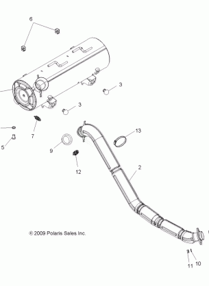 ENGINE EXHAUST - A10TN55AL / AX (49ATVEXHAUST10SP550X2)