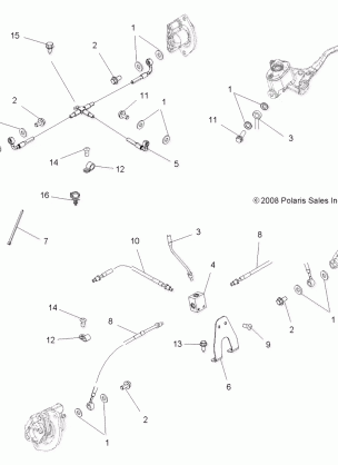 BRAKES BRAKE LINES - A10TN55AL / AX (49ATVBRAKELINE10SPX2550)