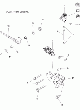 BRAKES BRAKE PEDAL and MASTER CYLINDER - A10TN55AL / AX (49ATVBRAKEFOOT09SPXP550)