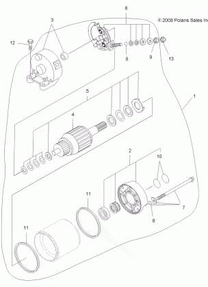 ENGINE STARTING SYSTEM - A10TN55AL / AX (49ATVSTARTER09SPXP550)