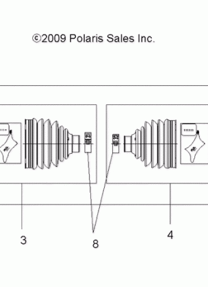 DRIVE TRAIN DRIVE SHAFT FRONT - A10TN55AL / AX (49ATVSHAFTDRIVE1332383)