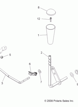 DRIVE TRAIN GEAR SELECTOR - A10TN55AL / AX (49ATVGEARSELECT09SPXP550)