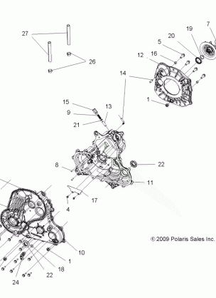 DRIVE TRAIN MAIN GEARCASE - A10TN55AL / AX (49ATVGEARCASE10SP850)