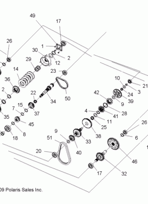 DRIVE TRAIN MAIN GEARCASE INTERNALS - A10TN55AL / AX (49ATVTRANSINTL10SPXP850)