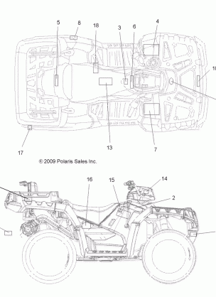 BODY DECALS - A10TN55AL / AX (49ATVDECAL10SPXPX2550)