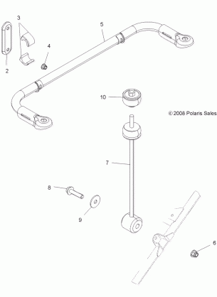 SUSPENSION STABILIZER BAR - A10TN55AL / AX (49ATVSTABILIZER09SPXP550)