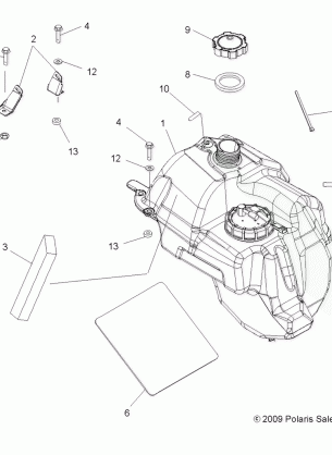 BODY FUEL TANK ASM. - A10DH50FX (49ATVFUEL10SP500TRGI)