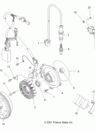 ELECTRICAL IGNITION SYSTEM - A10DH50FX (49ATVMAGNETO10SP500)