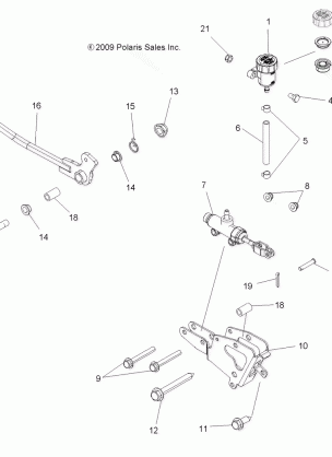 BRAKES BRAKE PEDAL and MASTER CYLINDER - A10ZX55FX / FF (49ATVBRAKEFOOT10SPEPS550)