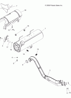 ENGINE EXHAUST - A10ZX85AK / AL / AS / AT / AX (49ATVEXHAUST10SPXP850)