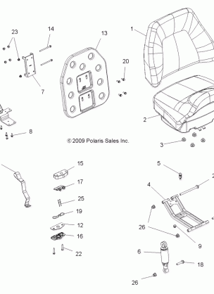 BODY PASSENGER SEAT BOTTOM and SEAT BACK - A10DX55AL / AF (49ATVSEATBOTTOM10SPTRGEPS)