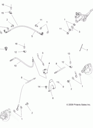 BRAKES BRAKE LINES - A10DX85AL / AF (49ATVBRAKELINE10SP850)