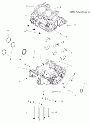 ENGINE CRANKCASE - A10DX85AL / AF (49ATVCRANKCASE09SPXP850)
