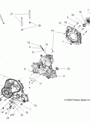 DRIVE TRAIN MAIN GEARCASE - A10DX85AL / AF (49ATVGEARCASE09SPXP550)