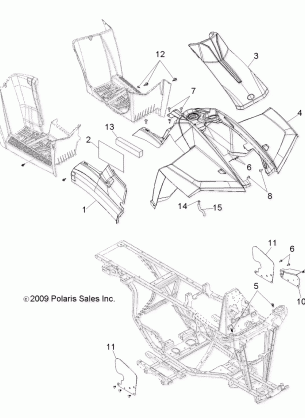 BODY FRONT CAB and SIDE PANELS - A10EA32FA (49ATVCAB10BOSS)